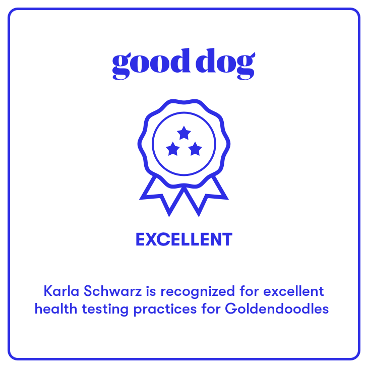good dog goldendoodle breeder badge